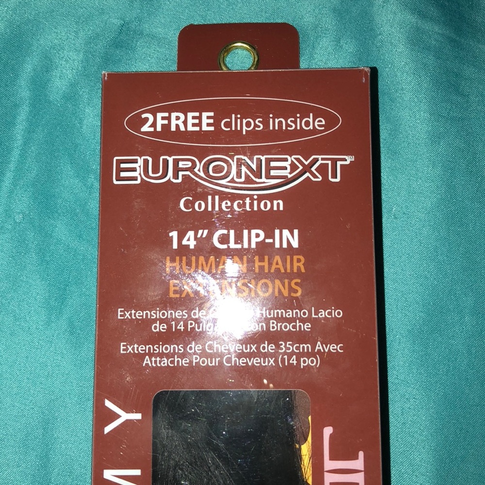 Human hair clip in extensions